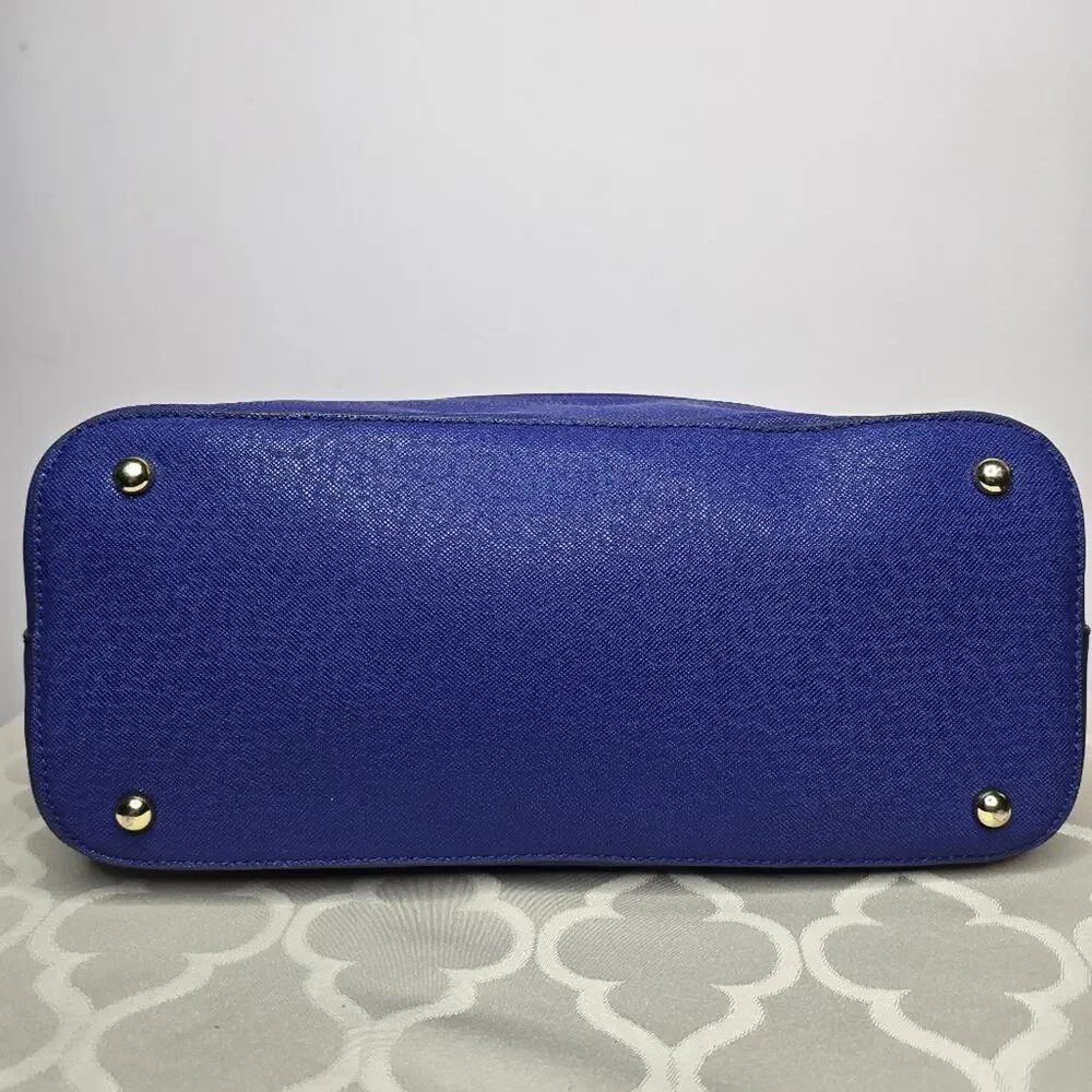 Anne Klein Cobalt Blue Dome Purse Satchel Handbag